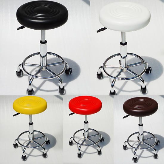PU Surface Lab Stool with Wheels