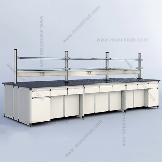 Steel-Wood Laboratory Island Bench