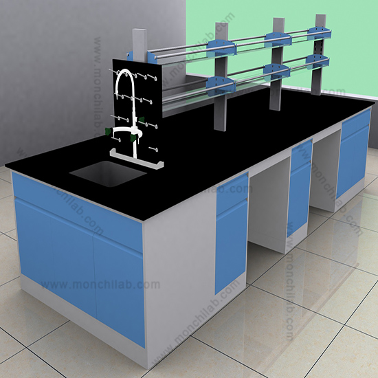 C-Frame Steel Lab Workstation with Sink and Faucet